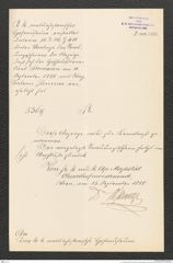 k.k. naturhistorisches Hofmuseum, Intendanzakten 1885-1896 (Hauer), Aktenzahl Z.413/1888, Seite 1